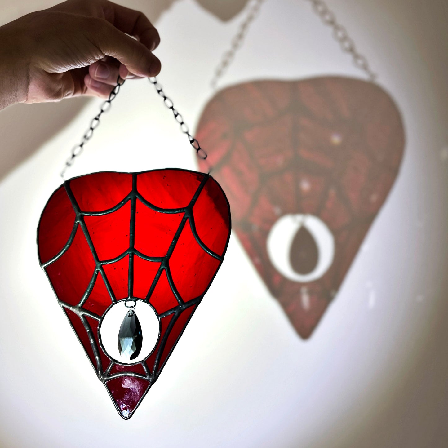 Red Web Planchette Suncatcher