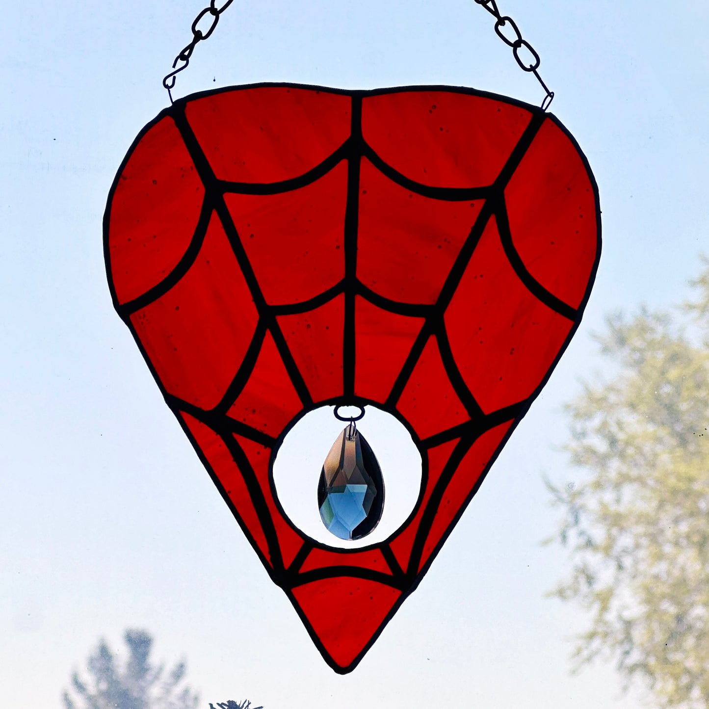 Red Web Planchette Suncatcher