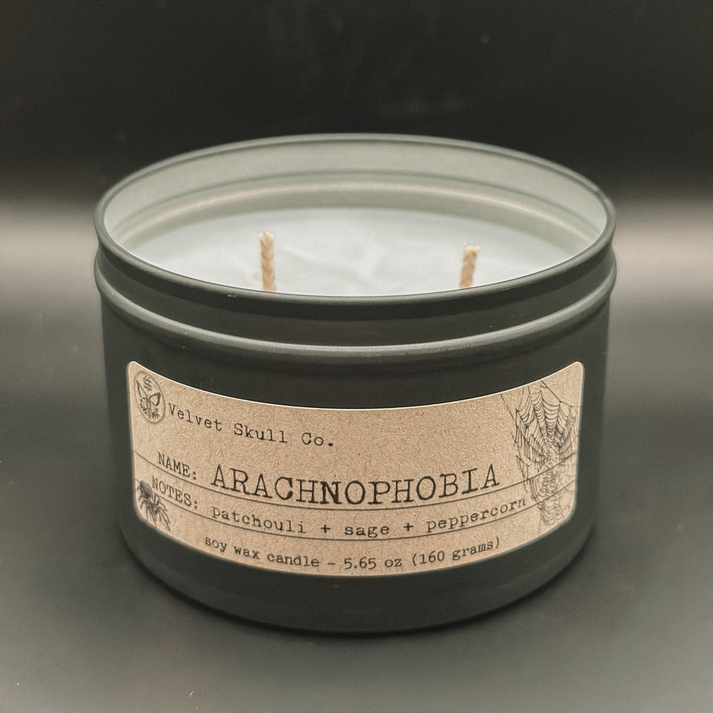 Arachnophobia [spiders] Candle