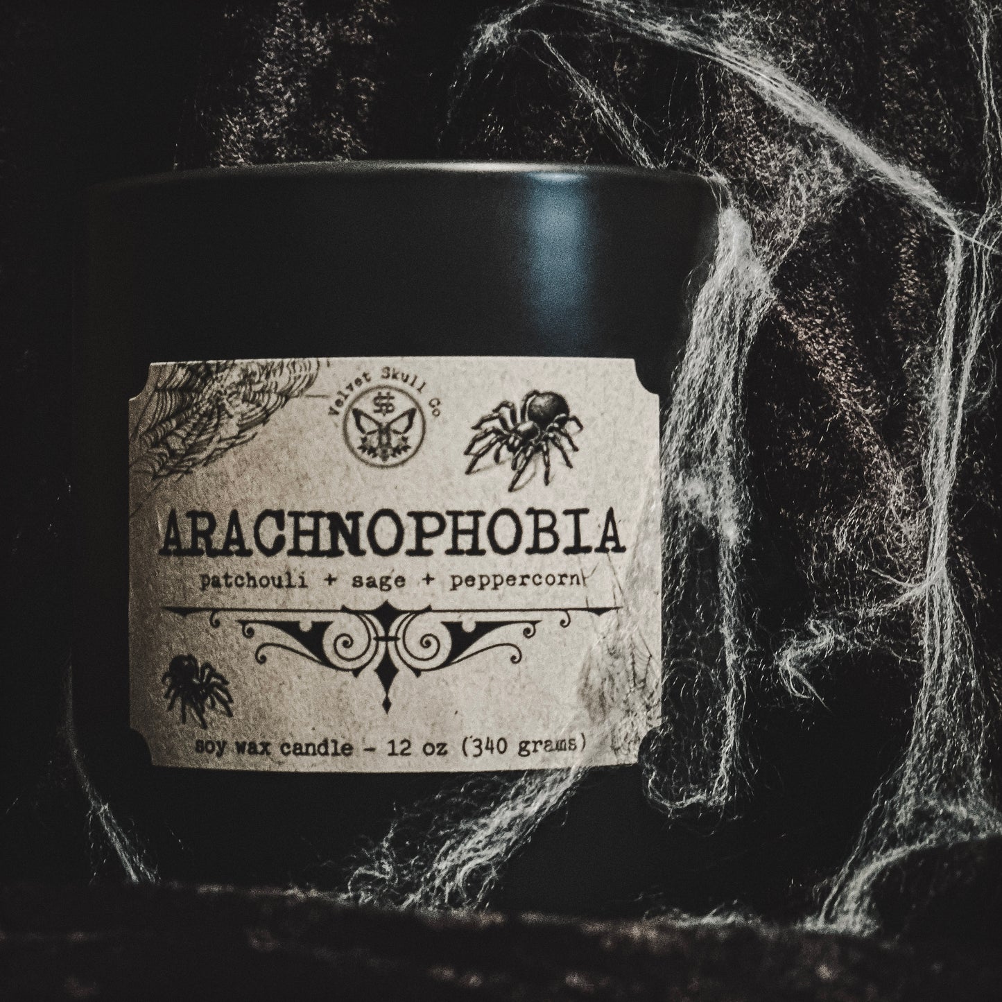 Arachnophobia [spiders] Candle